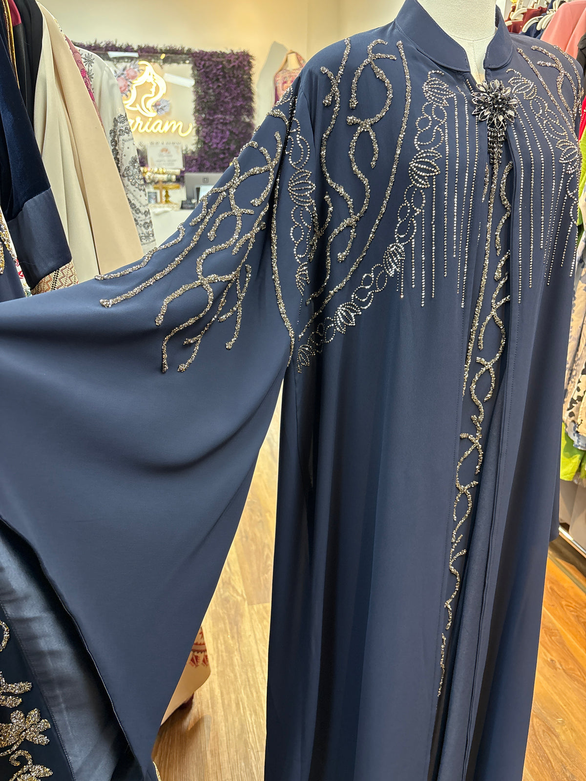 Sapphire Royale Embellished Abaya Set