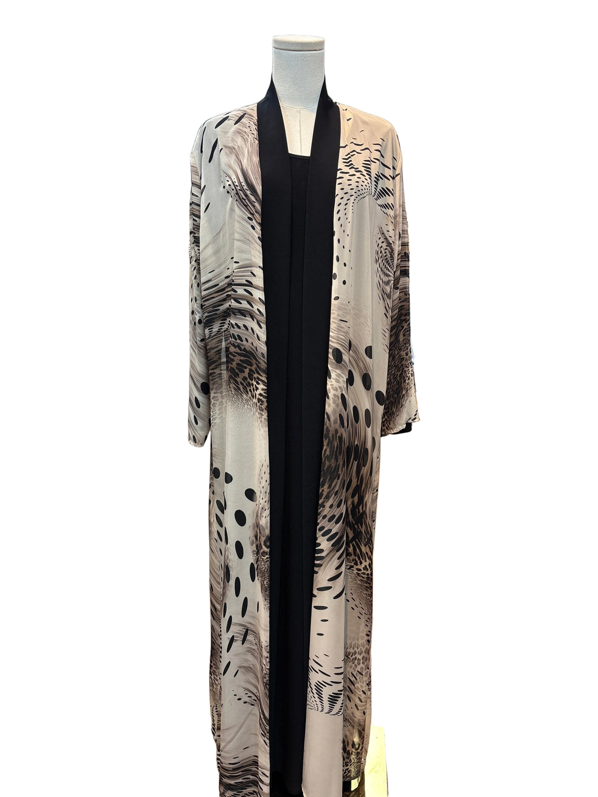 Floral Abaya (Black)