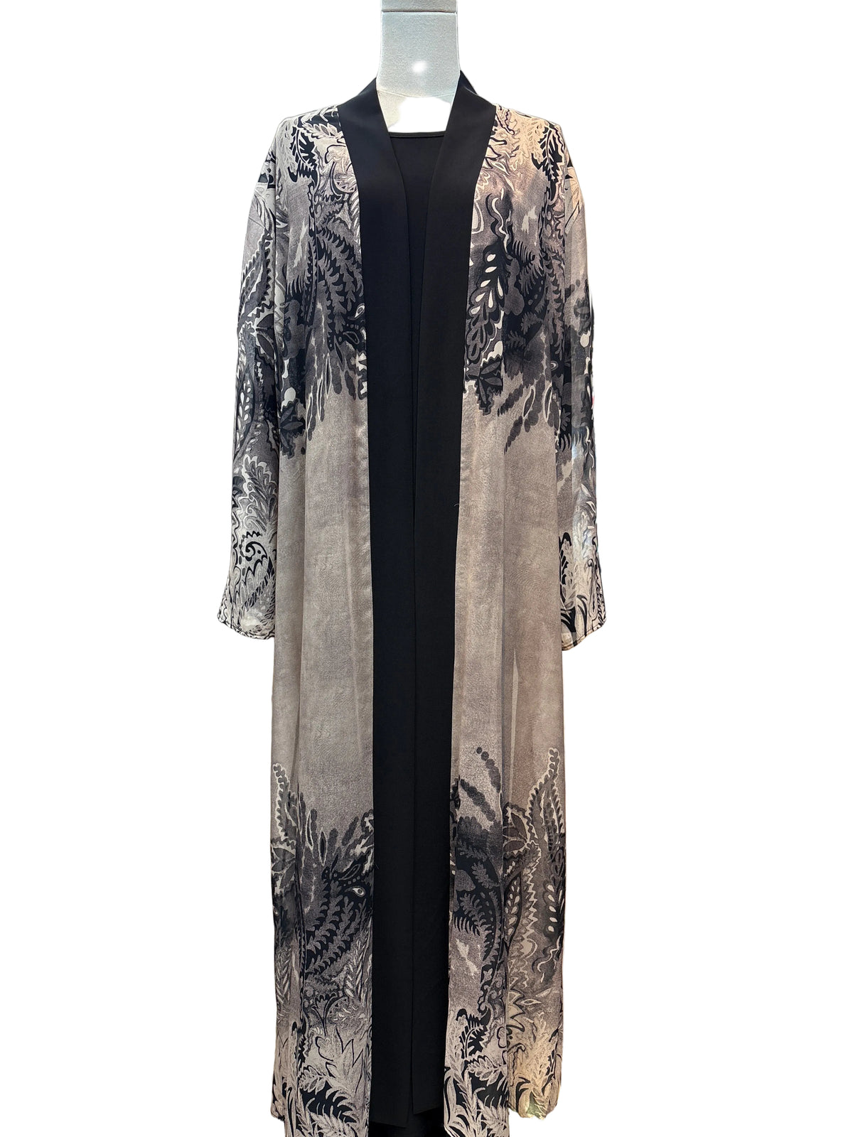 Floral Abaya (Black)