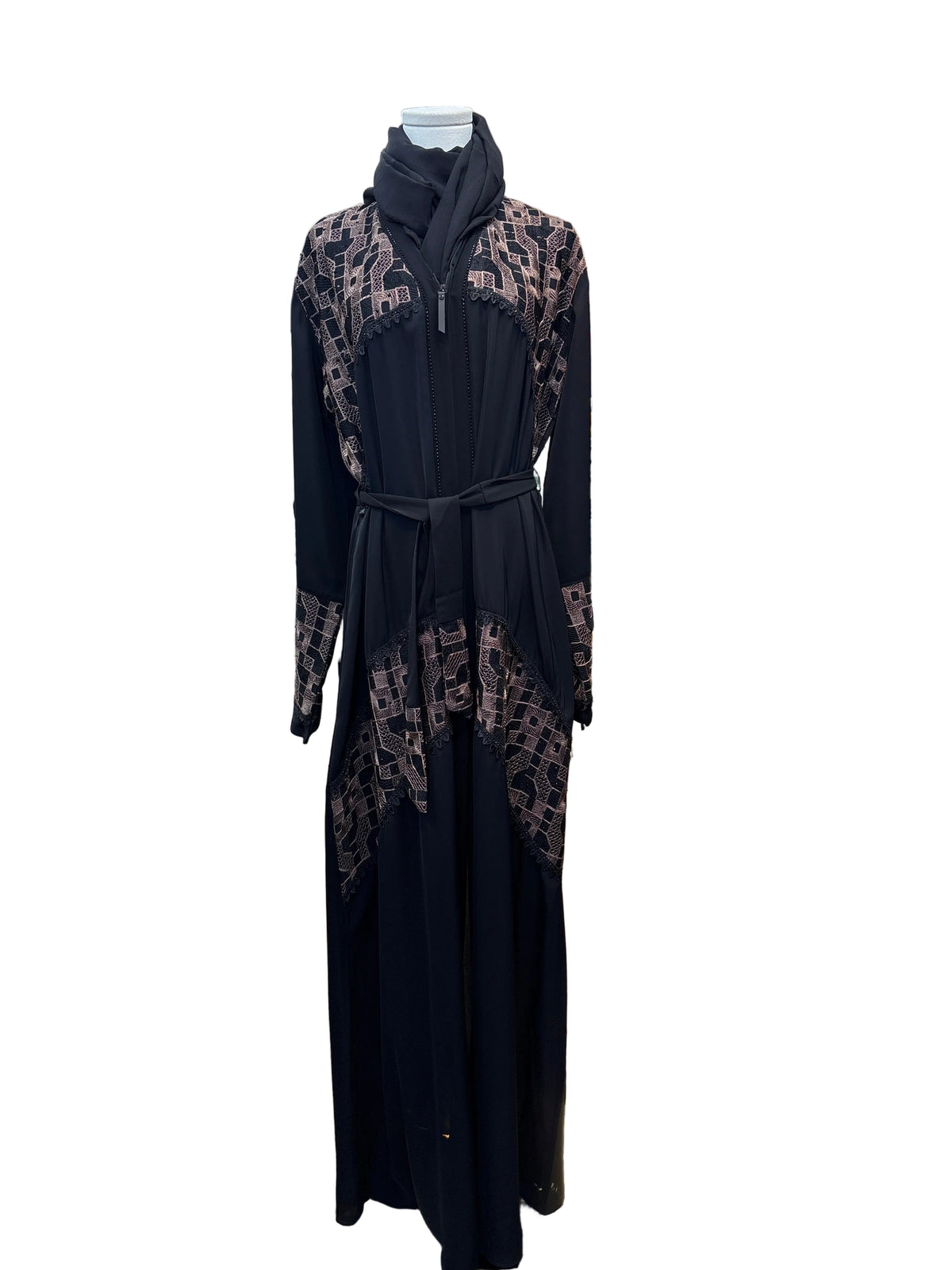 The Layali Embroidered 4-Piece Abaya Set