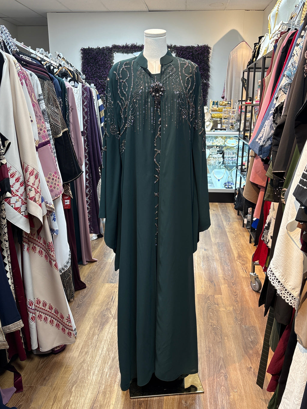 Jade Royale Embellished Abaya Set