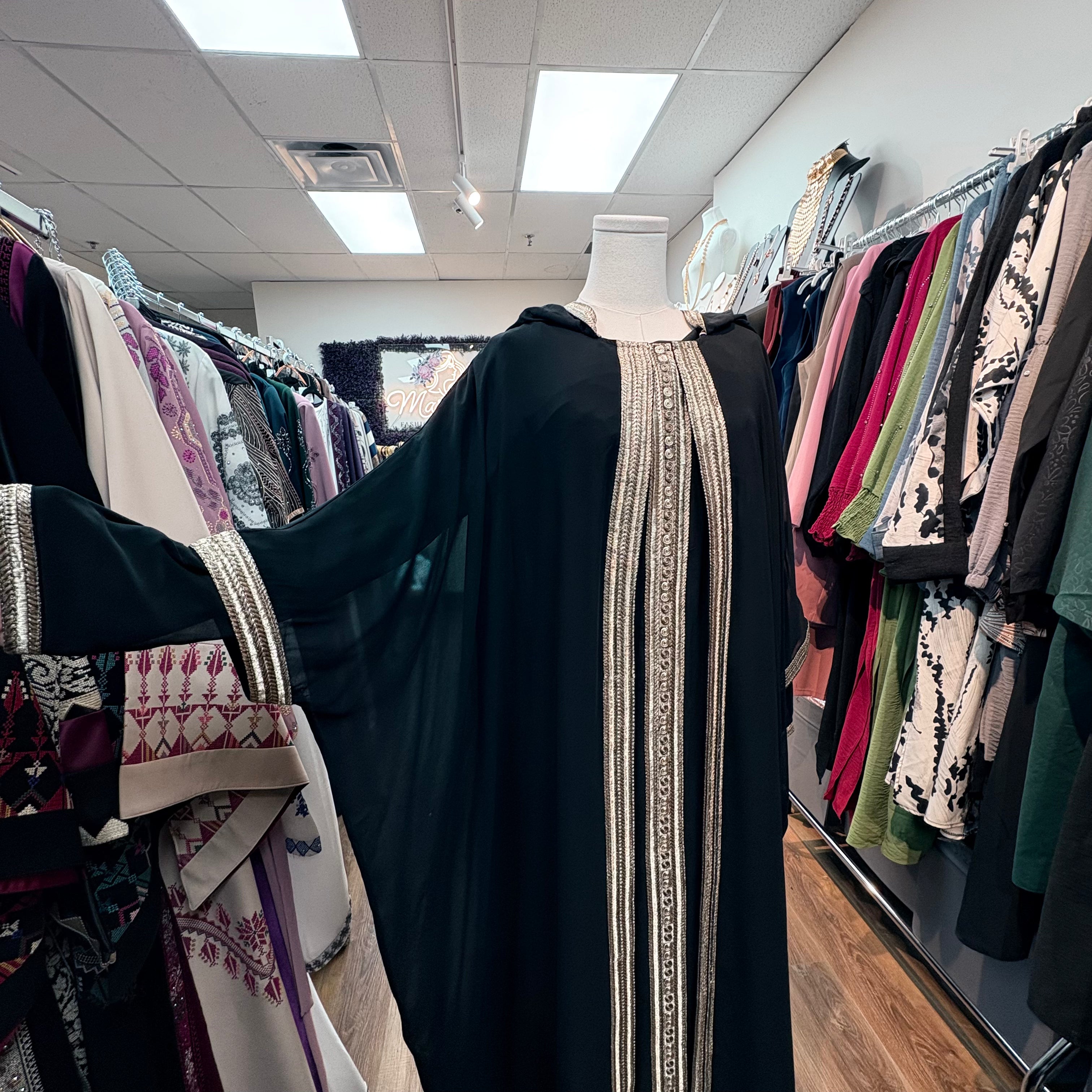 Butterfly Abaya Kaftan in black – Mariam Fashion & Beauty Mississauga