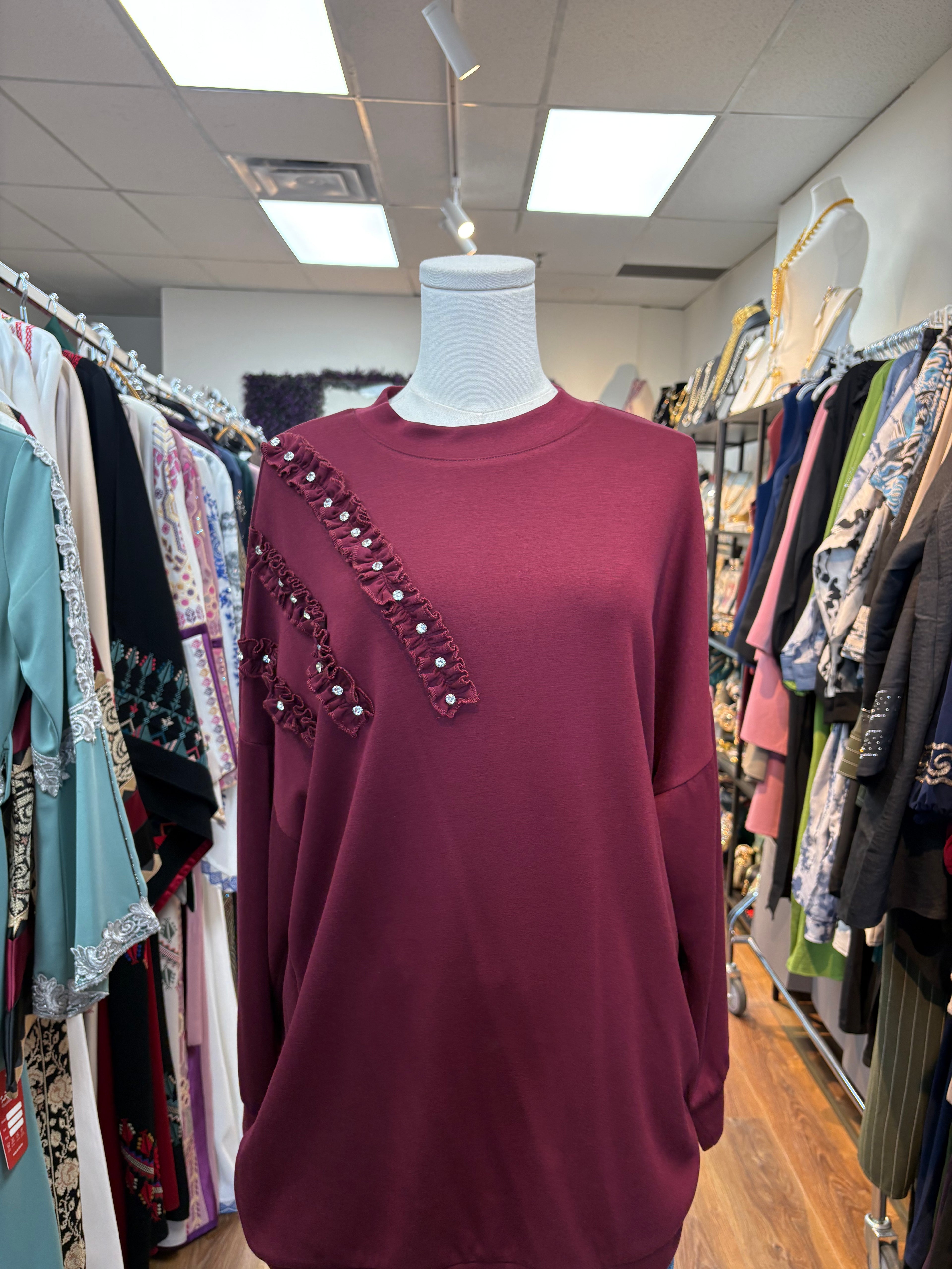 Ruffle Gem Tunic