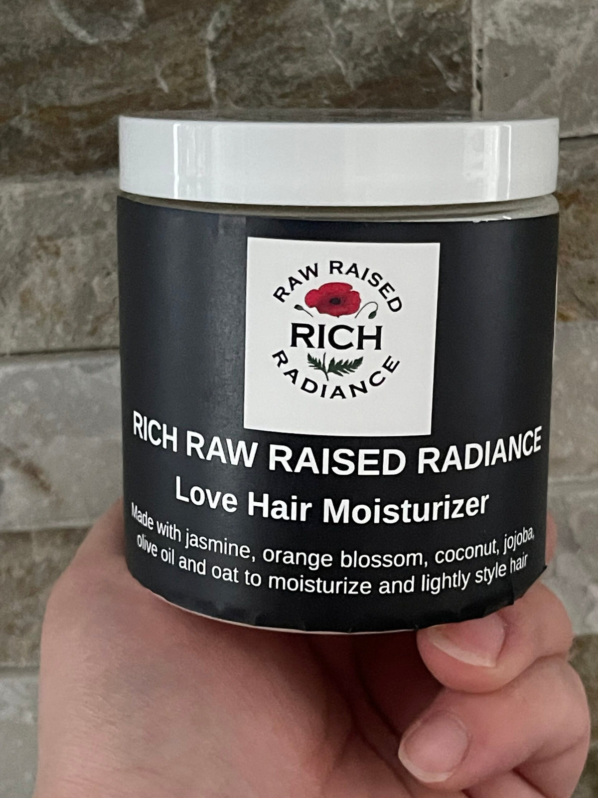 LOVE Hair Moisturizer leave-in hair cream by Rich Raw Raised Radiance